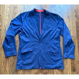 Stio Blazer Mens Size 44 Navy Blue Unstructured Technical Jacket Crestor